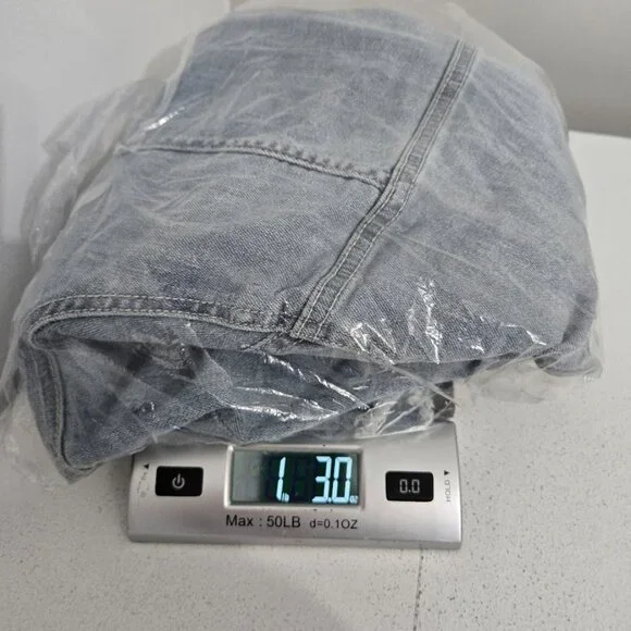 Torrid Crop Denim Jacket Light Wash Sz 3X Stretch 3/4 Sleeve Button Up Collared - Picture 12 of 12